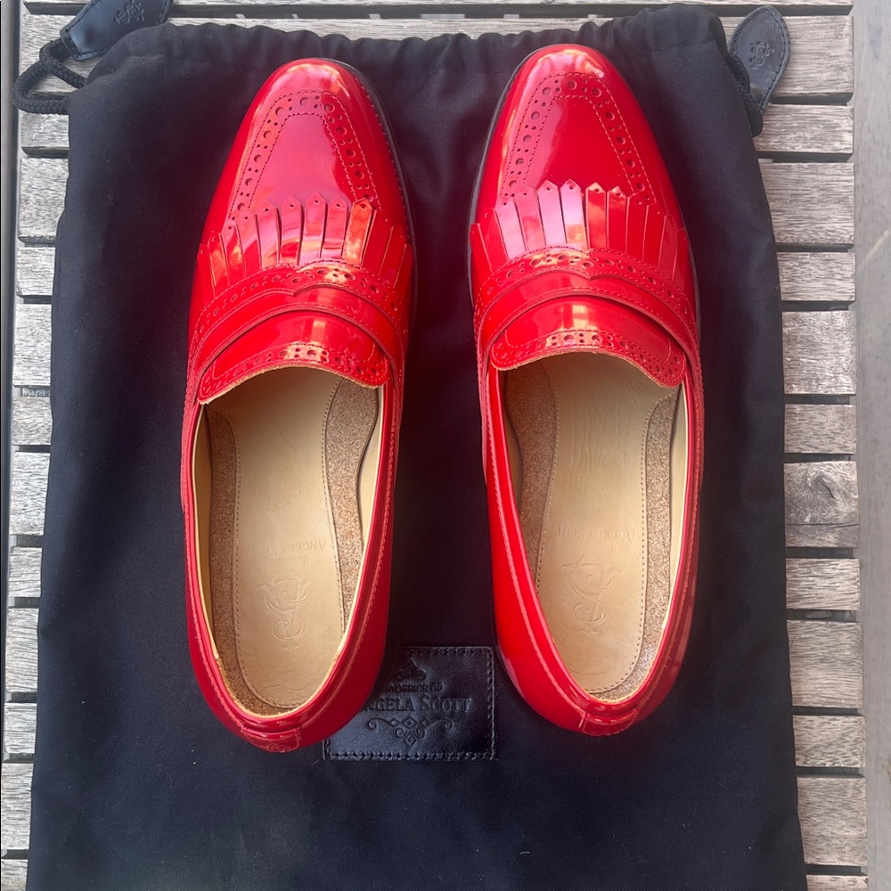 Miss Juliette Glossy Red Patent Leather Women's Loafers